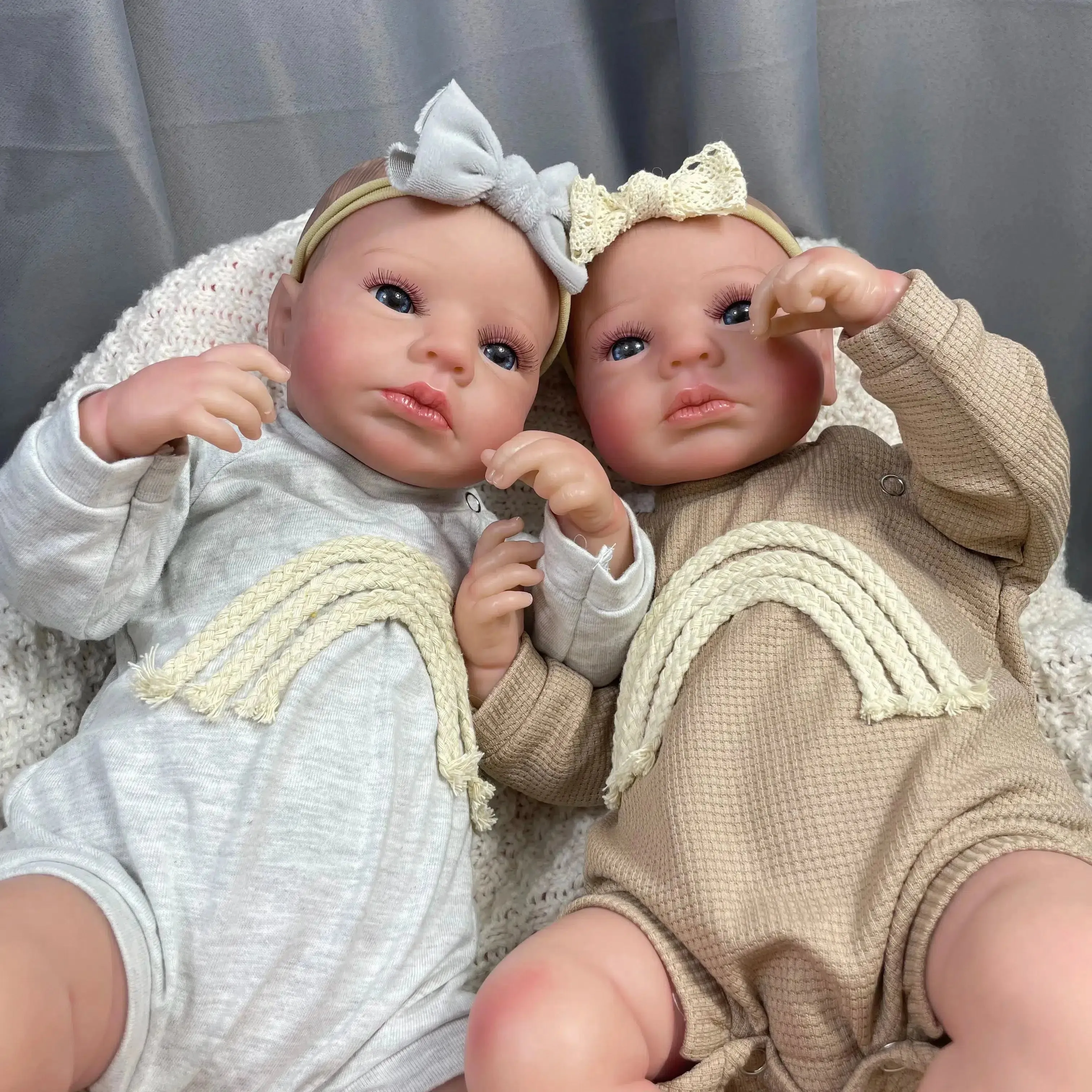 20-Inch Finished Reborn Baby Doll Twins - Isabella and Sophia