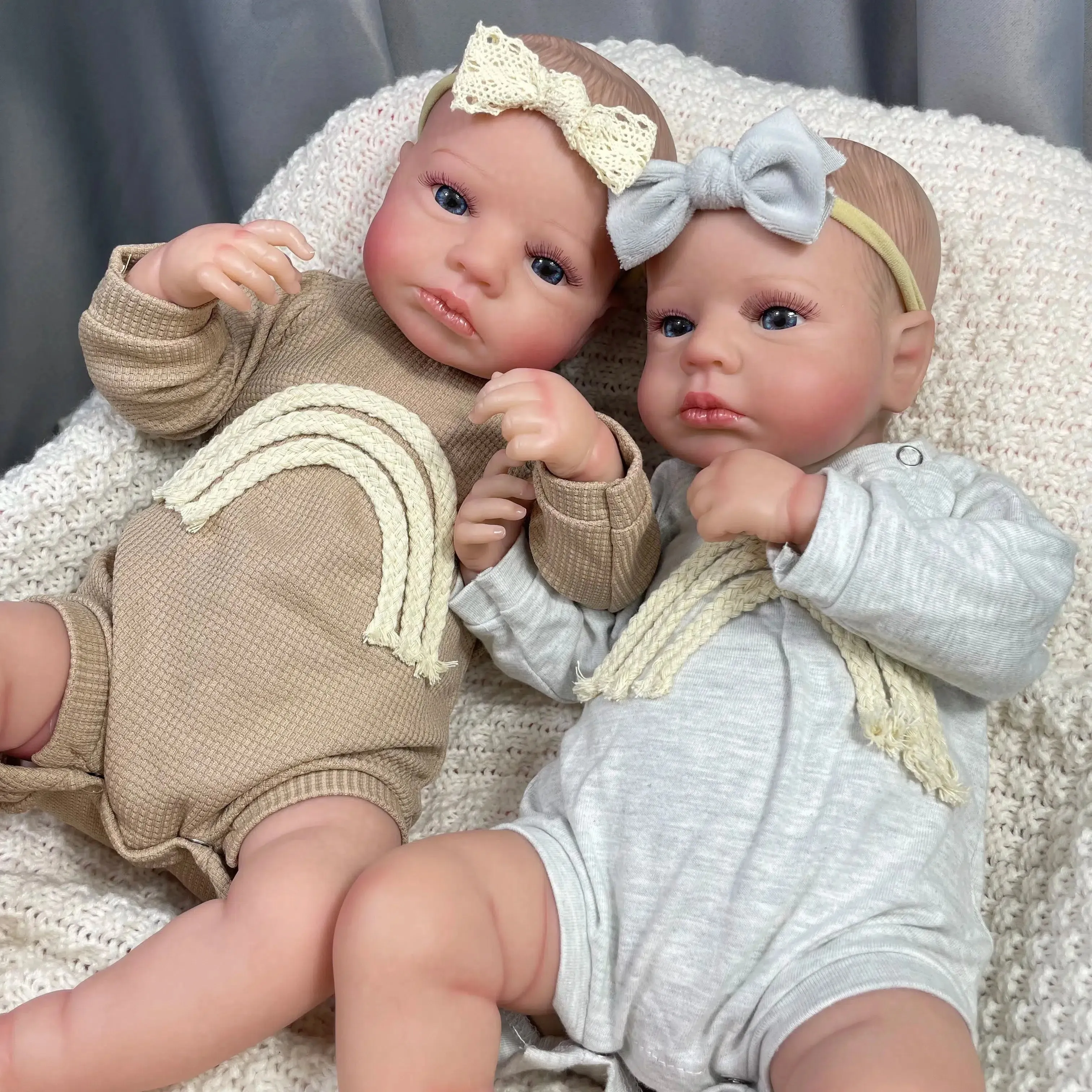20-Inch Finished Reborn Baby Doll Twins - Isabella and Sophia