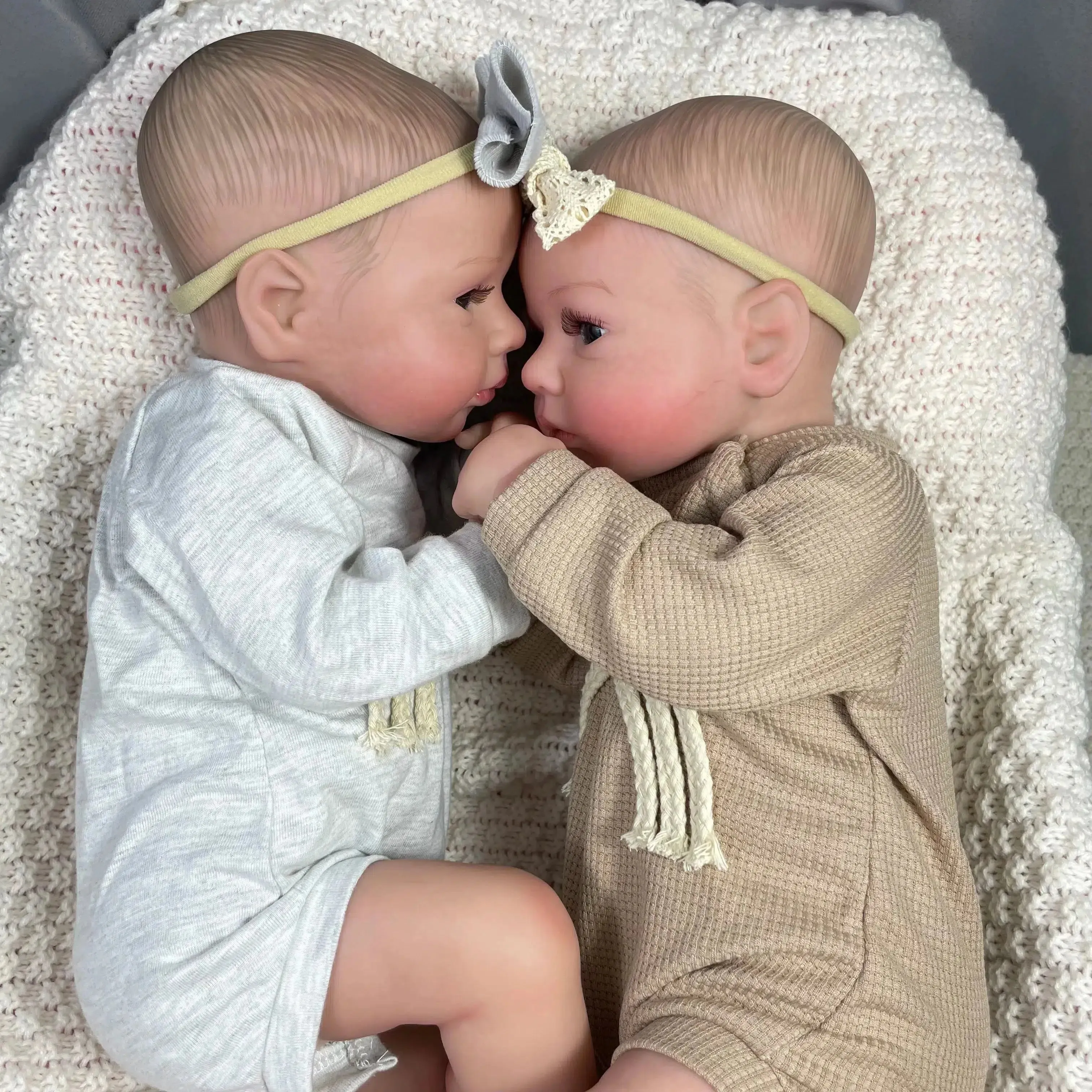 20-Inch Finished Reborn Baby Doll Twins - Isabella and Sophia
