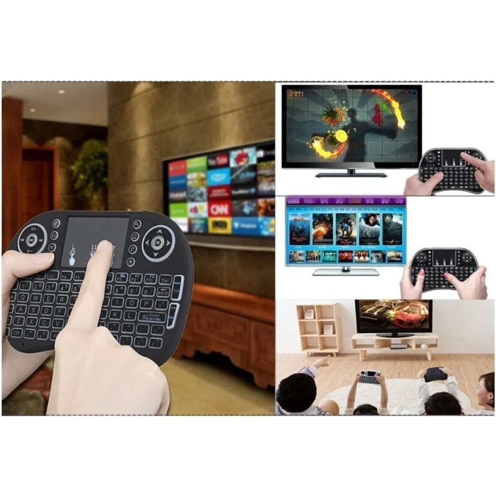 2.4GHz 3 Colour Backlight Mini Wireless Keyboard (for Android TV, Computer and more)