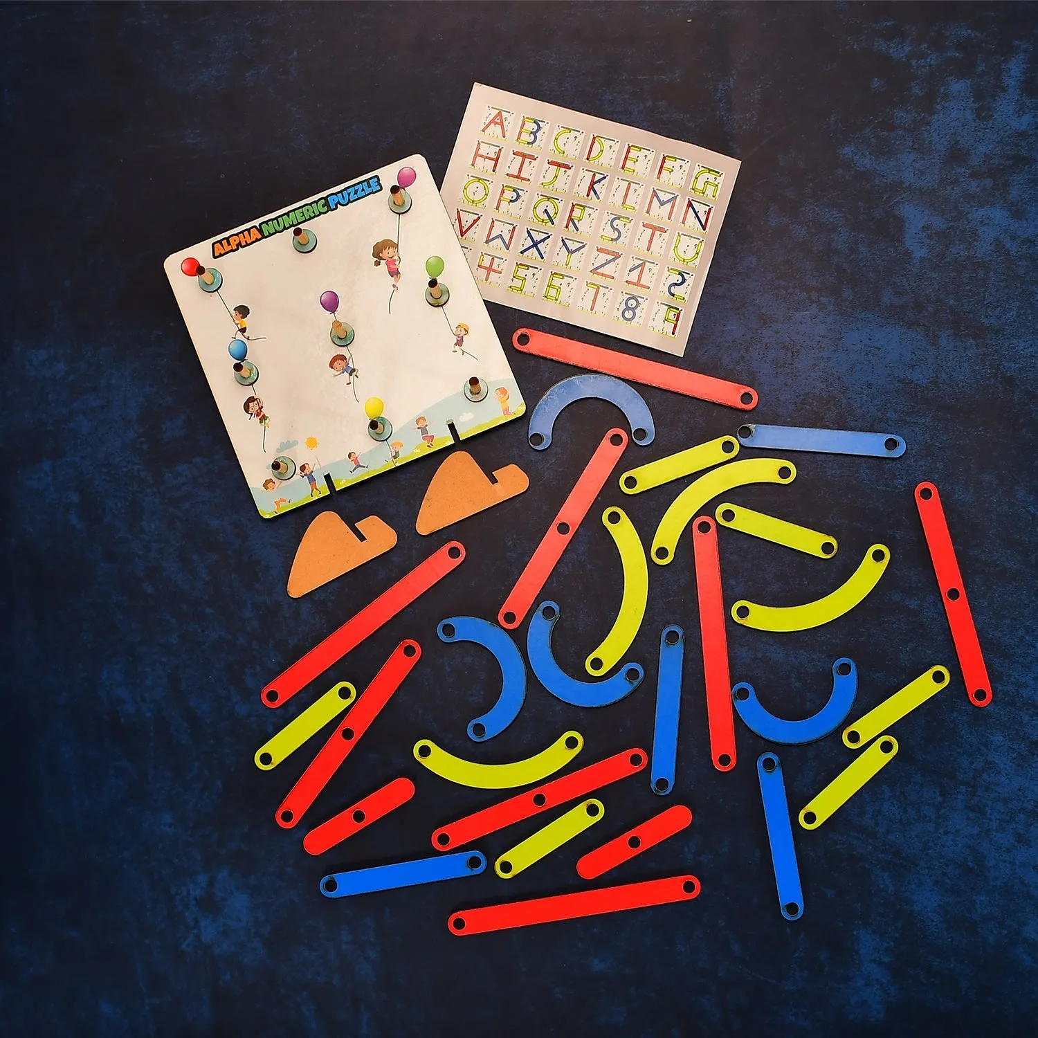 3497 Alpha Numeric Puzzle Construction Puzzle Toys For Kids 3  Years For Teaching Letters, Numbers