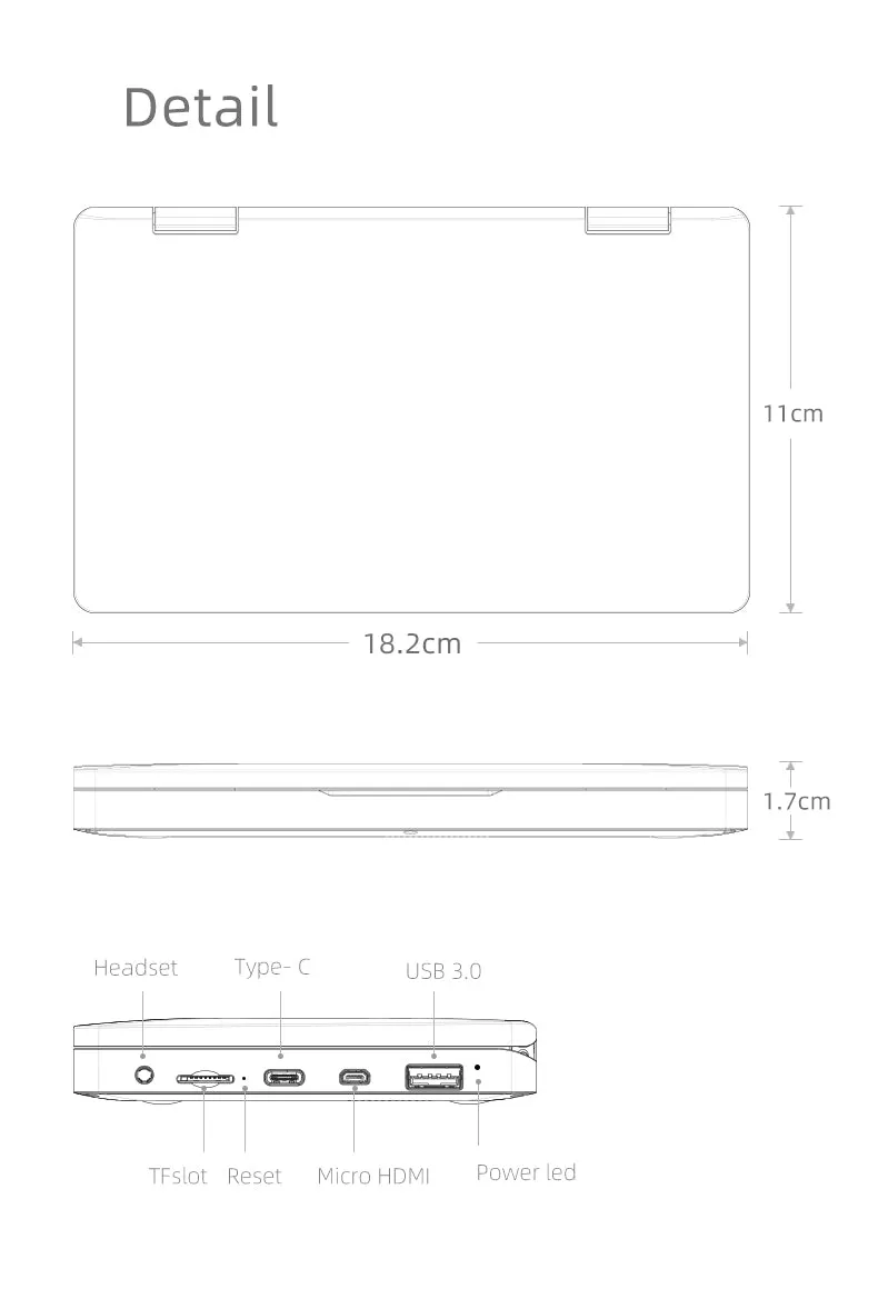 7" One Netbook One Mix Yoga Pocket Laptop (Intel Celeron 3965Y, IPS 1920x1200, Win 10, 8GB Ram, 128GB SSD)