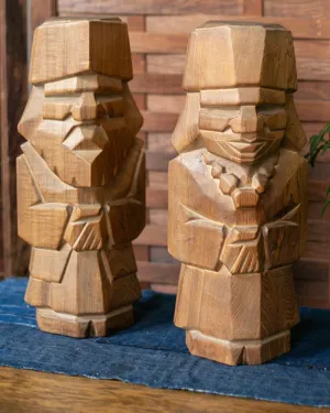 Ainu Nipopo (ニポポ) Doll Set, Man & Woman 8, 14" tall