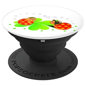 Amazon.com: Four Leaf Clover Lady Bug - PopSockets Grip and Stand for Phones and Tablets: Cell Phones & Accessories