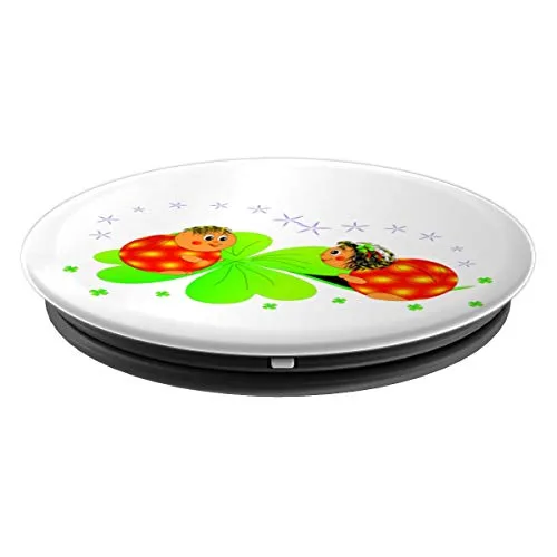 Amazon.com: Four Leaf Clover Lady Bug - PopSockets Grip and Stand for Phones and Tablets: Cell Phones & Accessories