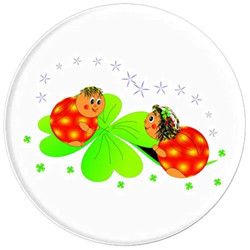 Amazon.com: Four Leaf Clover Lady Bug - PopSockets Grip and Stand for Phones and Tablets: Cell Phones & Accessories