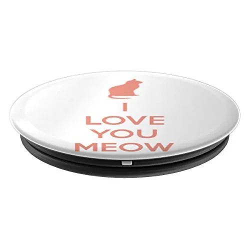 Amazon.com: I Love You Meow! - PopSockets Grip and Stand for Phones and Tablets: Cell Phones & Accessories