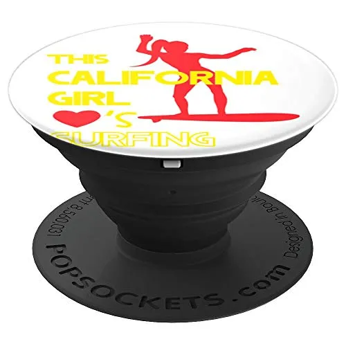 Amazon.com: This California Girl Loves Surfing - PopSockets Grip and Stand for Phones and Tablets: Cell Phones & Accessories