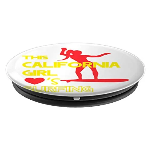 Amazon.com: This California Girl Loves Surfing - PopSockets Grip and Stand for Phones and Tablets: Cell Phones & Accessories