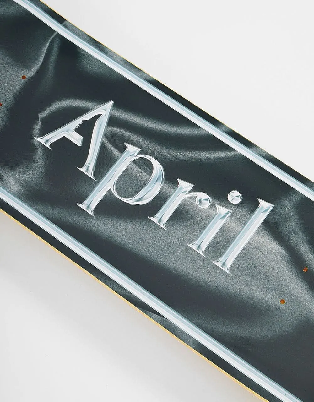 April Black Silk OG Logo Skateboard Deck - 8.75"