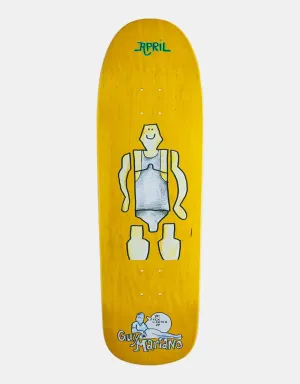 April Guy by Gonz Yellow '90s Shape' Skateboard Deck - 9.6"