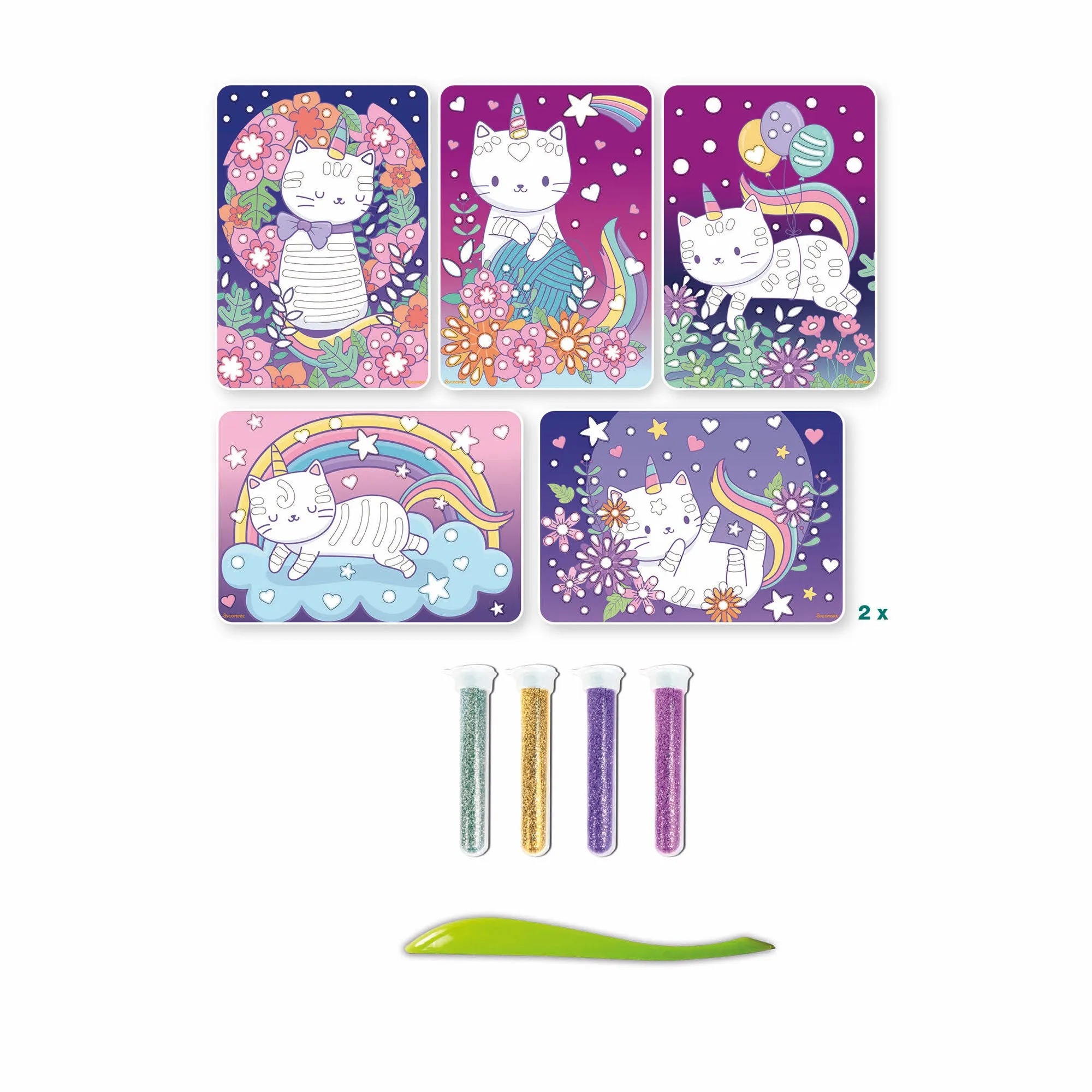 Artissimo Kit - Glitter Boards, Cuddly Cats