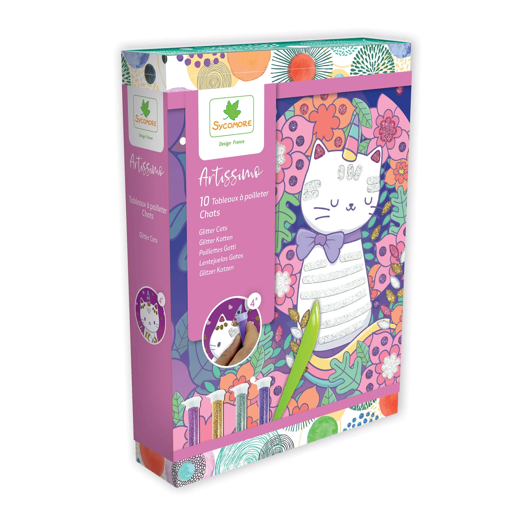 Artissimo Kit - Glitter Boards, Cuddly Cats