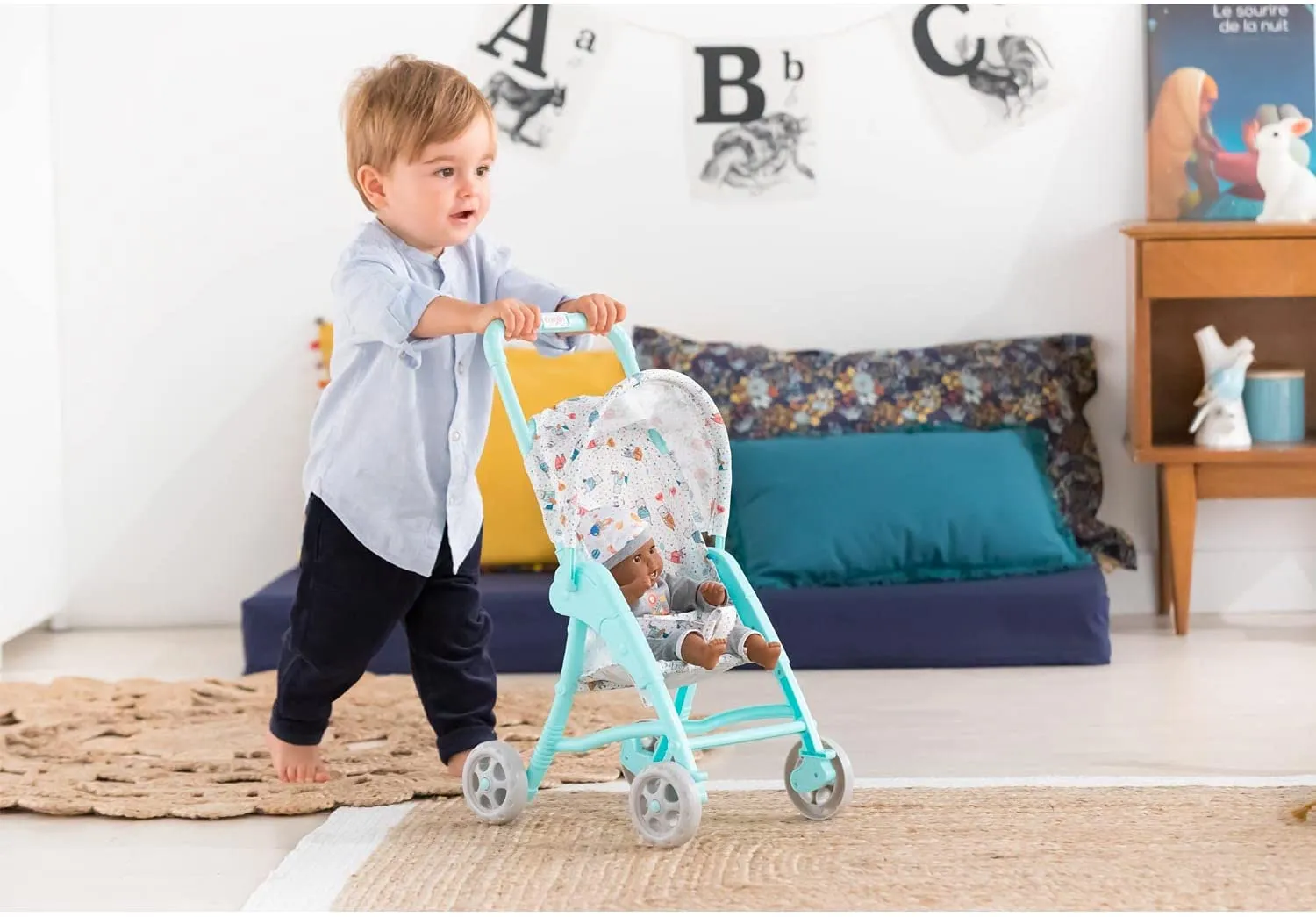 Corolle Turquoise Stroller - 12-inch
