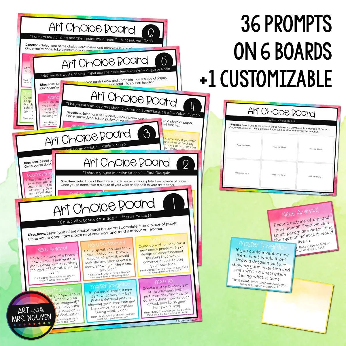 Creative Drawing Choice Boards | Art Distance Learning