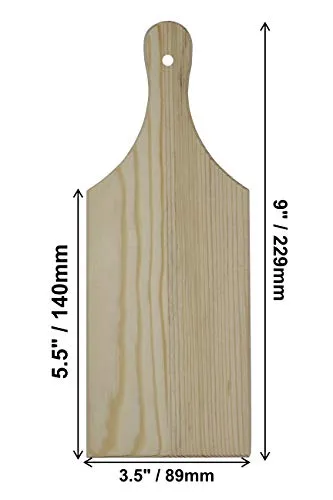 Creative Hobbies Small Unfinished Wooden Cutting Boards - Mini Charcuterie for Decorating and Crafting, 9.25 H x 3.5 W x 1/4 Inches | 4 Pack