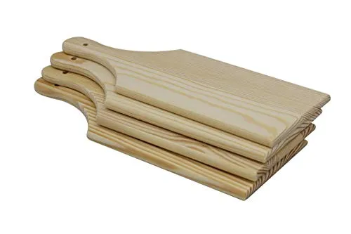 Creative Hobbies Small Unfinished Wooden Cutting Boards - Mini Charcuterie for Decorating and Crafting, 9.25 H x 3.5 W x 1/4 Inches | 4 Pack