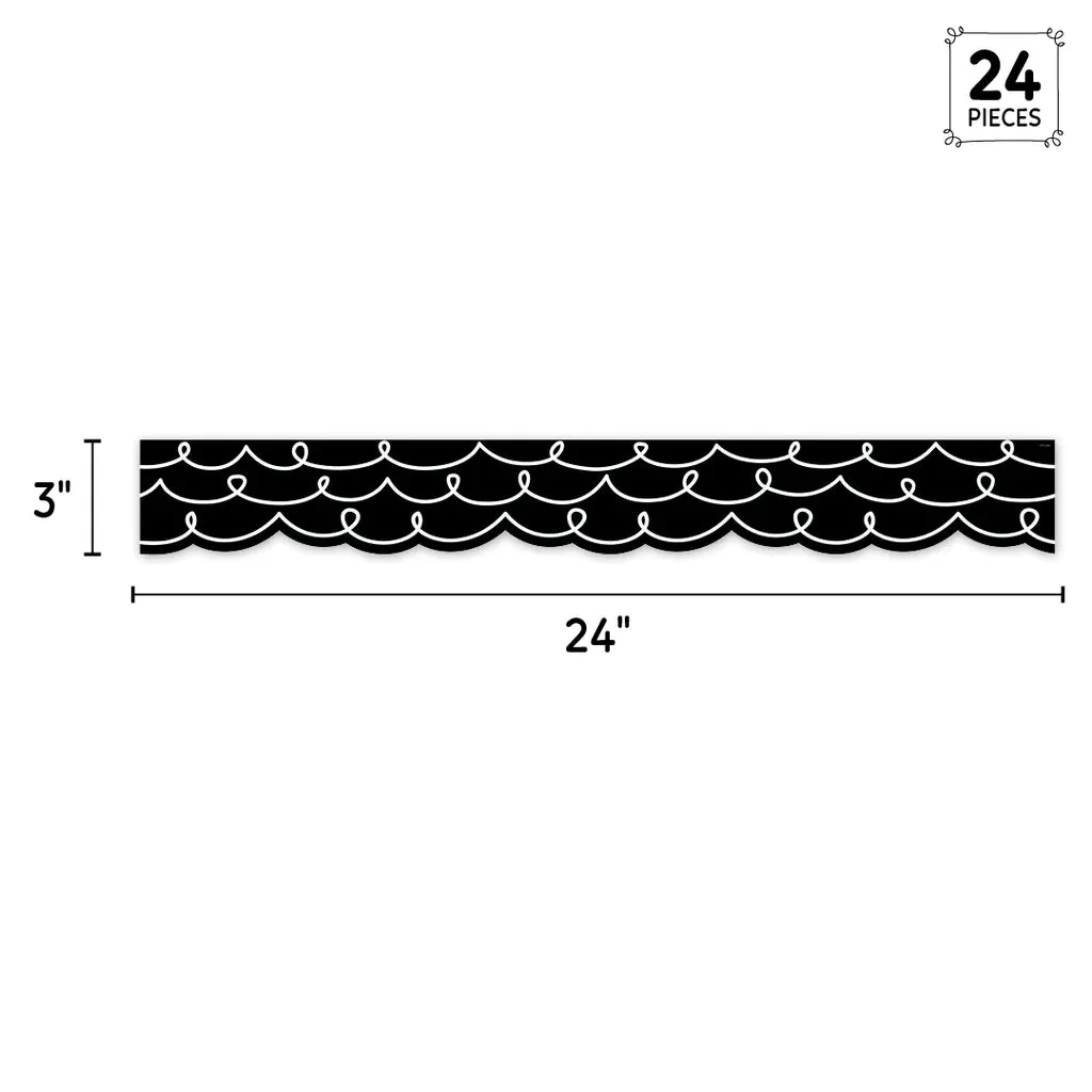 Creative Teaching Core Decor Loop-de-Loop on Black EZ Border (CTP 10879)