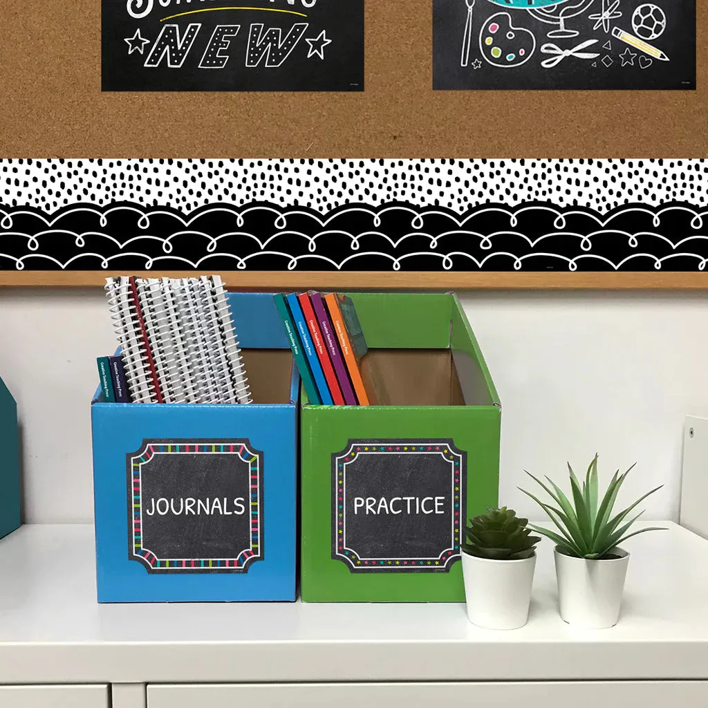 Creative Teaching Core Decor Loop-de-Loop on Black EZ Border (CTP 10879)