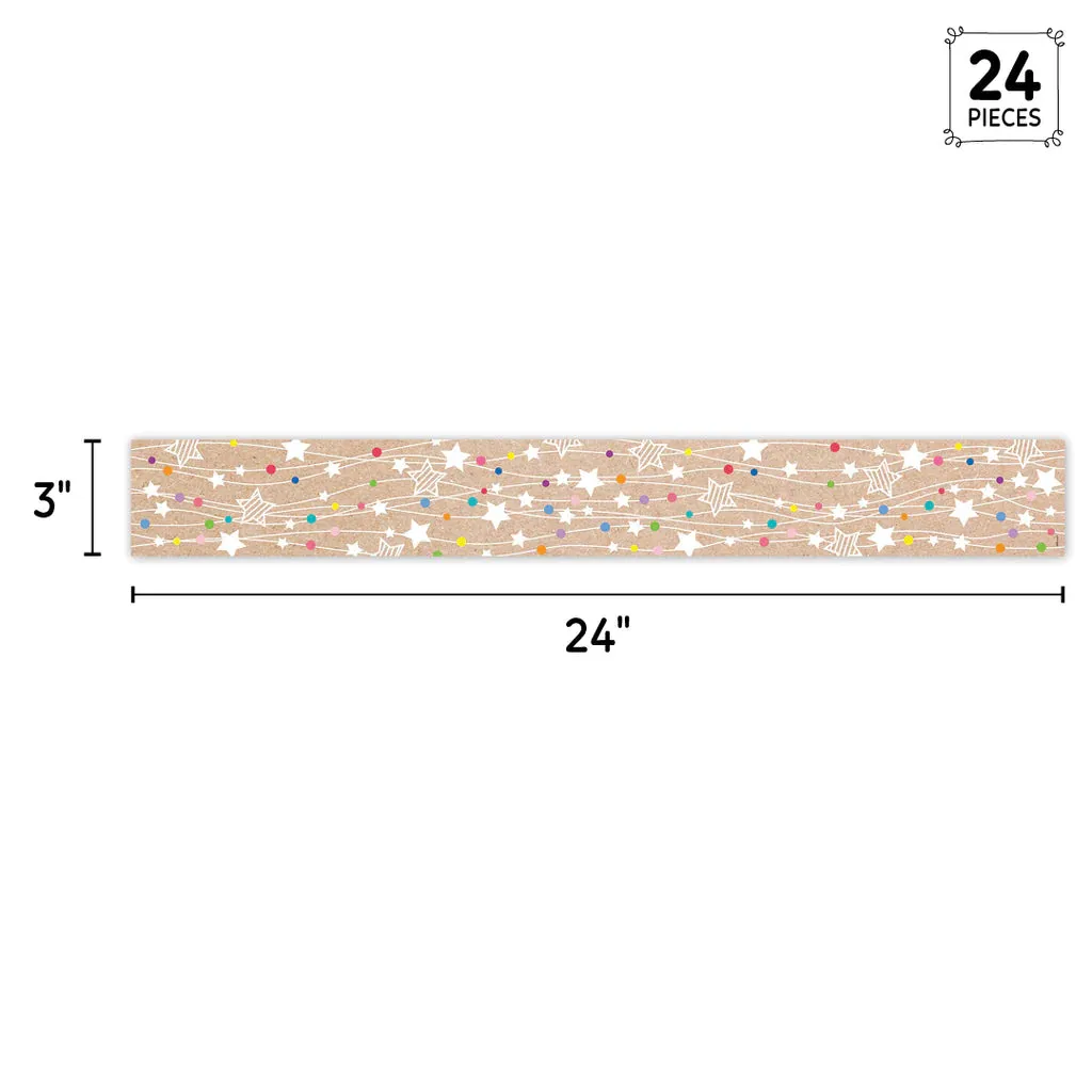 Creative Teaching Krafty Pop Colorful Kraft Stars on Strings EZ Border (CTP 10907)