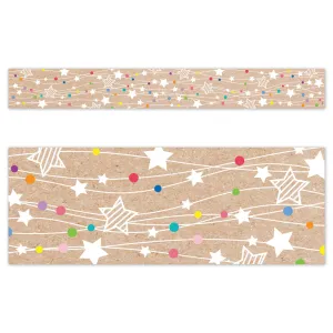 Creative Teaching Krafty Pop Colorful Kraft Stars on Strings EZ Border (CTP 10907)