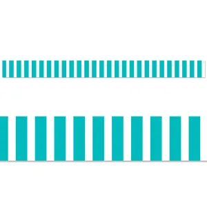Creative Teaching Turquoise Bold Stripes EZ Border, 24 Count (CTP 10495)