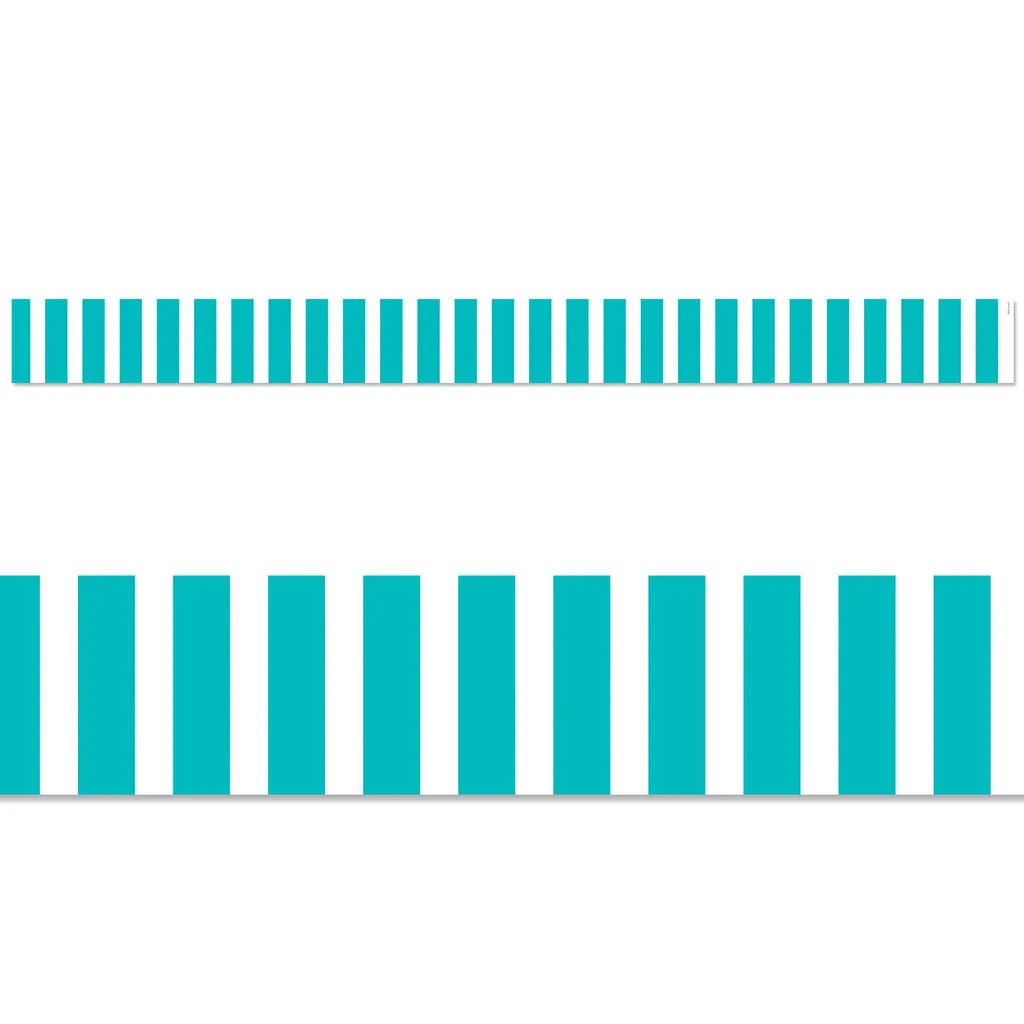 Creative Teaching Turquoise Bold Stripes EZ Border, 24 Count (CTP 10495)
