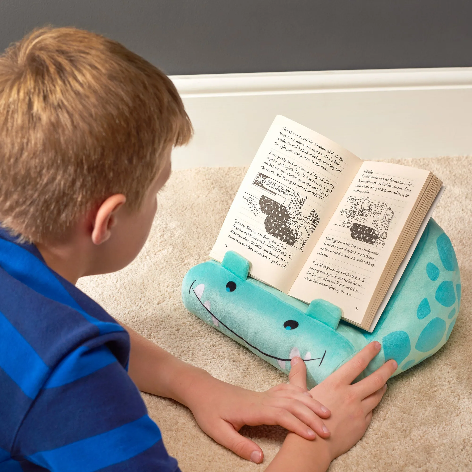 Cuddly Reader iPad, Tablet Stand and Book Holder (Dinosaur)