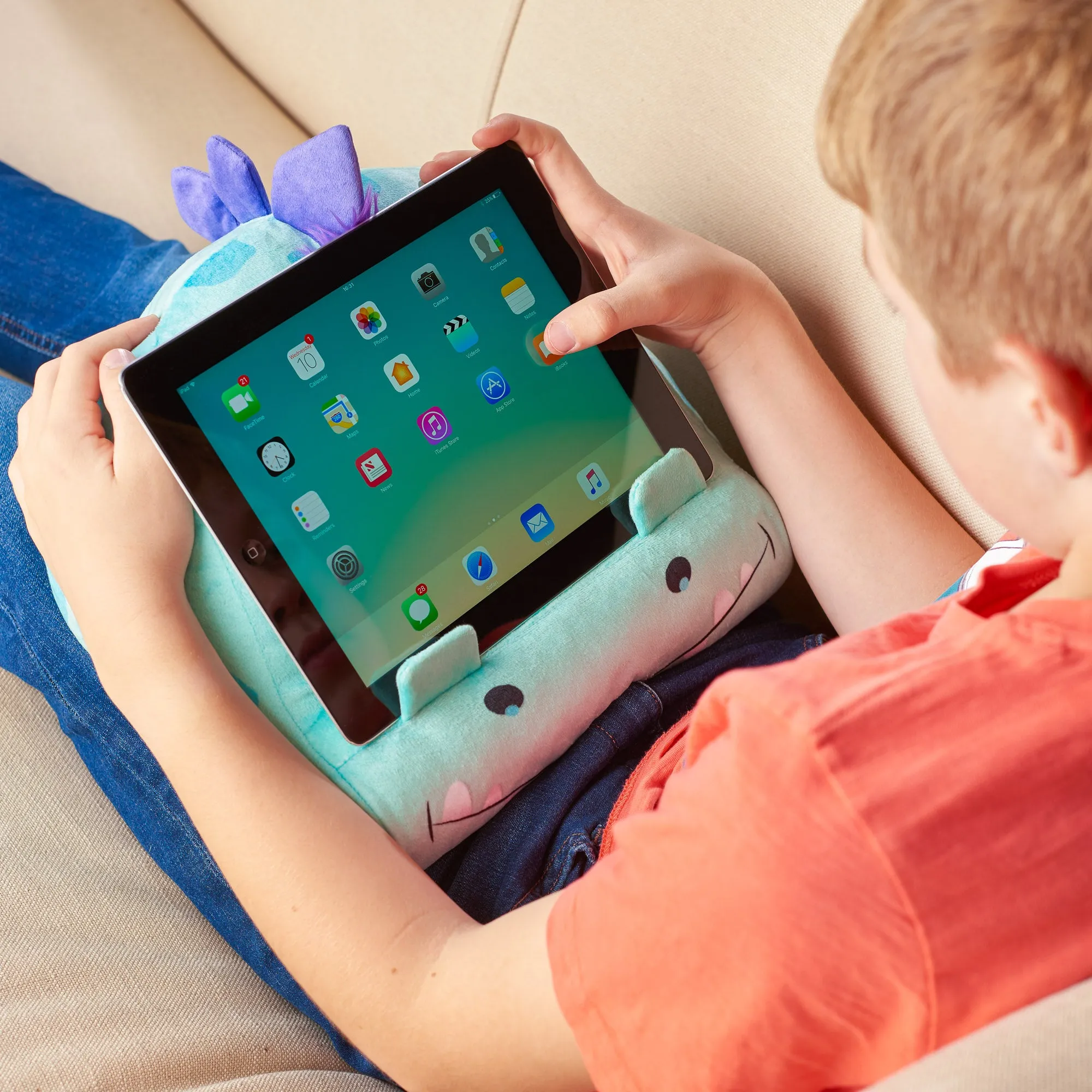 Cuddly Reader iPad, Tablet Stand and Book Holder (Dinosaur)