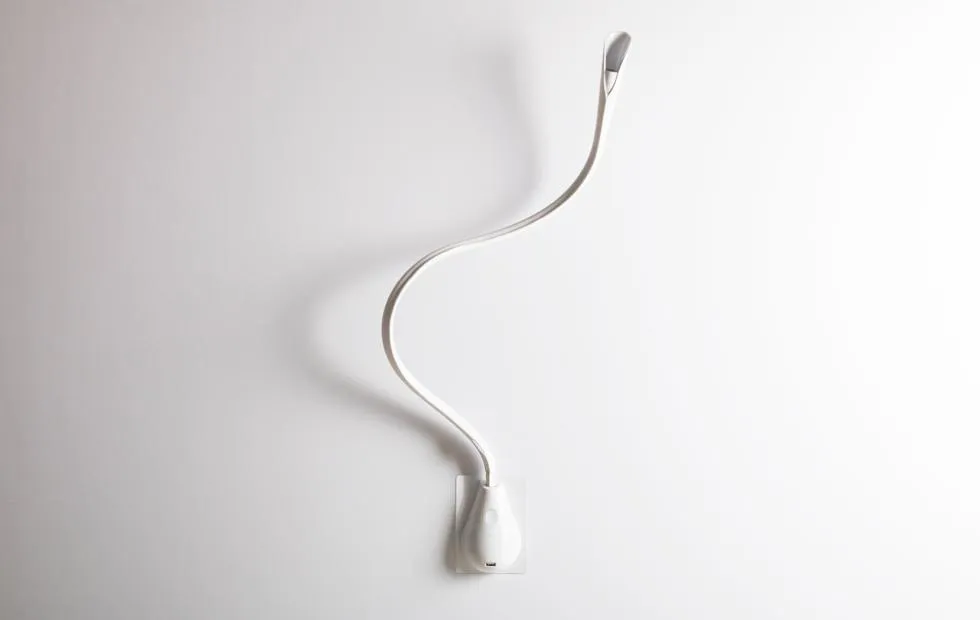 Cudham Leather Wall Light In White - ID 8480