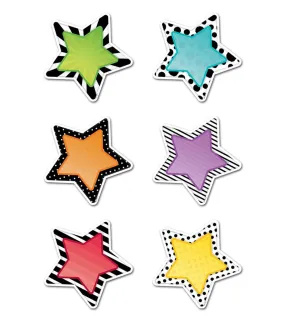 Cutouts: Bold & Bright Stars Accents, 3” & 6”