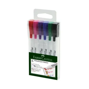 FABER-CASTELL Marker Slim White Board fine PET - (Pack of 6)