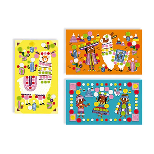 Janod Llama Pom Poms - Multicolour