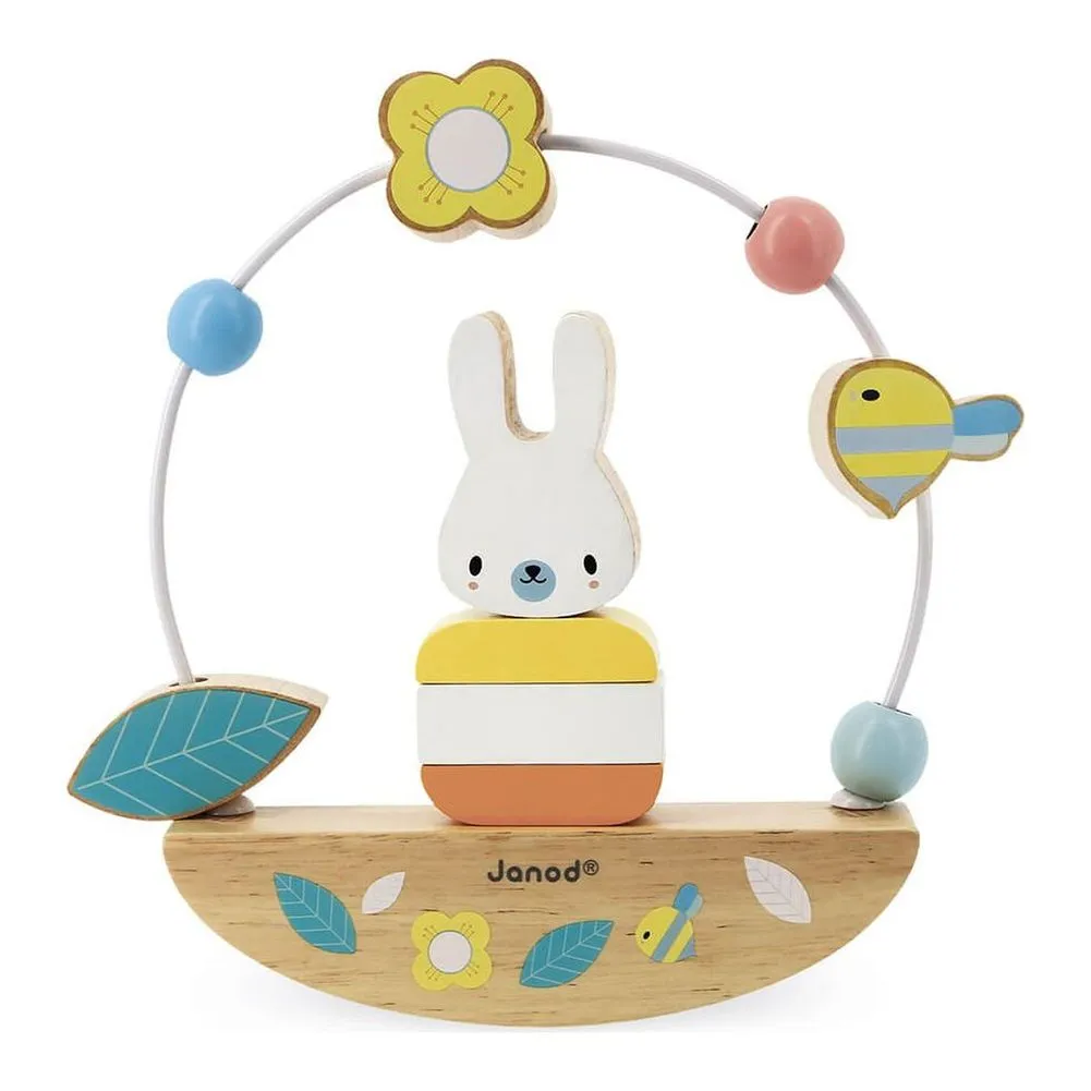 Janod Pure Bead Maze and Rocking Rabbit