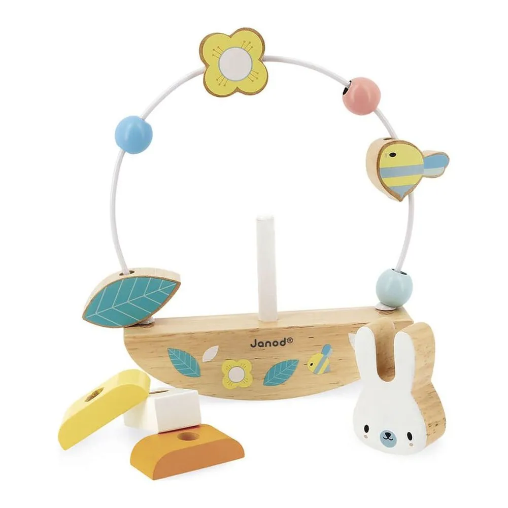 Janod Pure Bead Maze and Rocking Rabbit