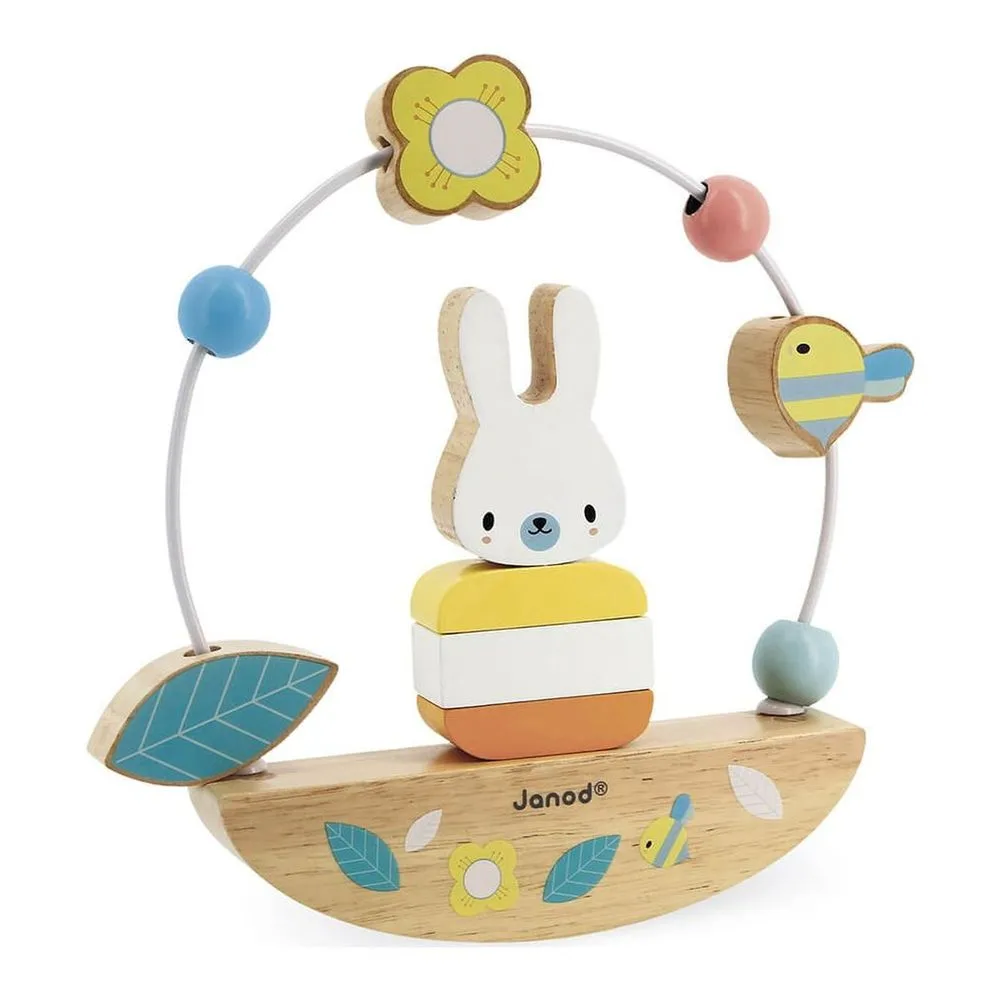 Janod Pure Bead Maze and Rocking Rabbit