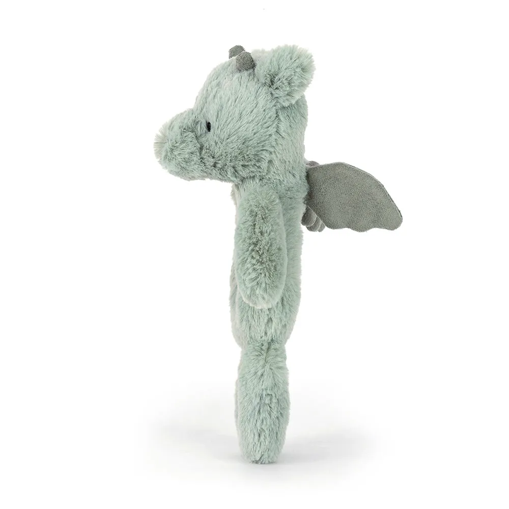 Jellycat Plush Toy Bashful Dragon Ring Rattle