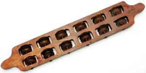 Kartal (Khartal) wooden with brass rings