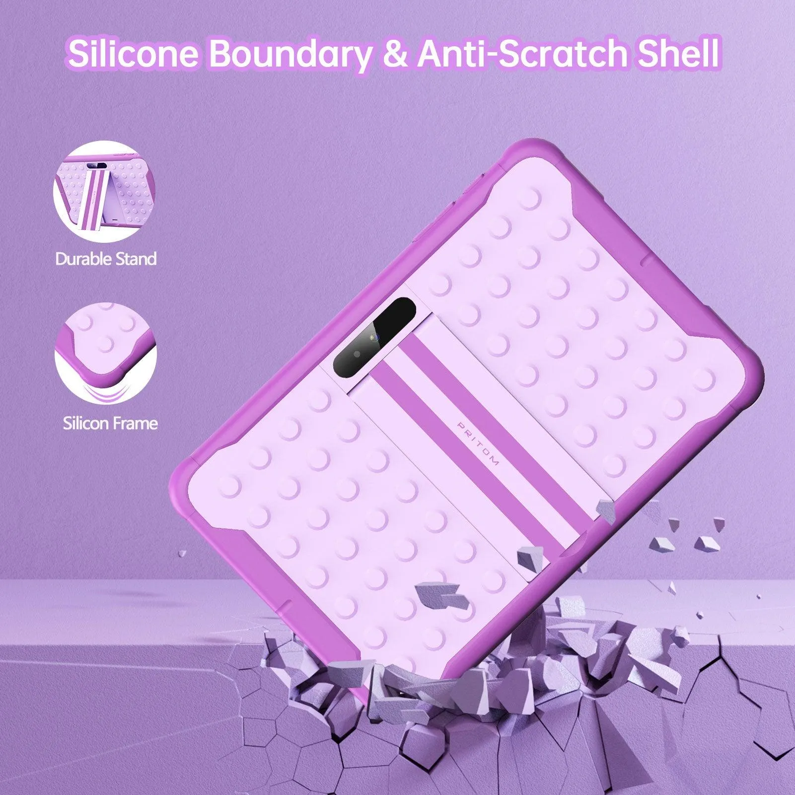 Kids 10.1 inch Tablet, Wifi   Quad Core Processor, 6000mAh Battery, HD Screen, 2GB RAM, 32GB ROM, Dual Camera 2MP   8MP, with tons Pre-Installed Parental Control, Kids Apps and Games
