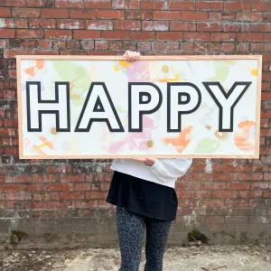 Large Paint Board Background Wooden Sign