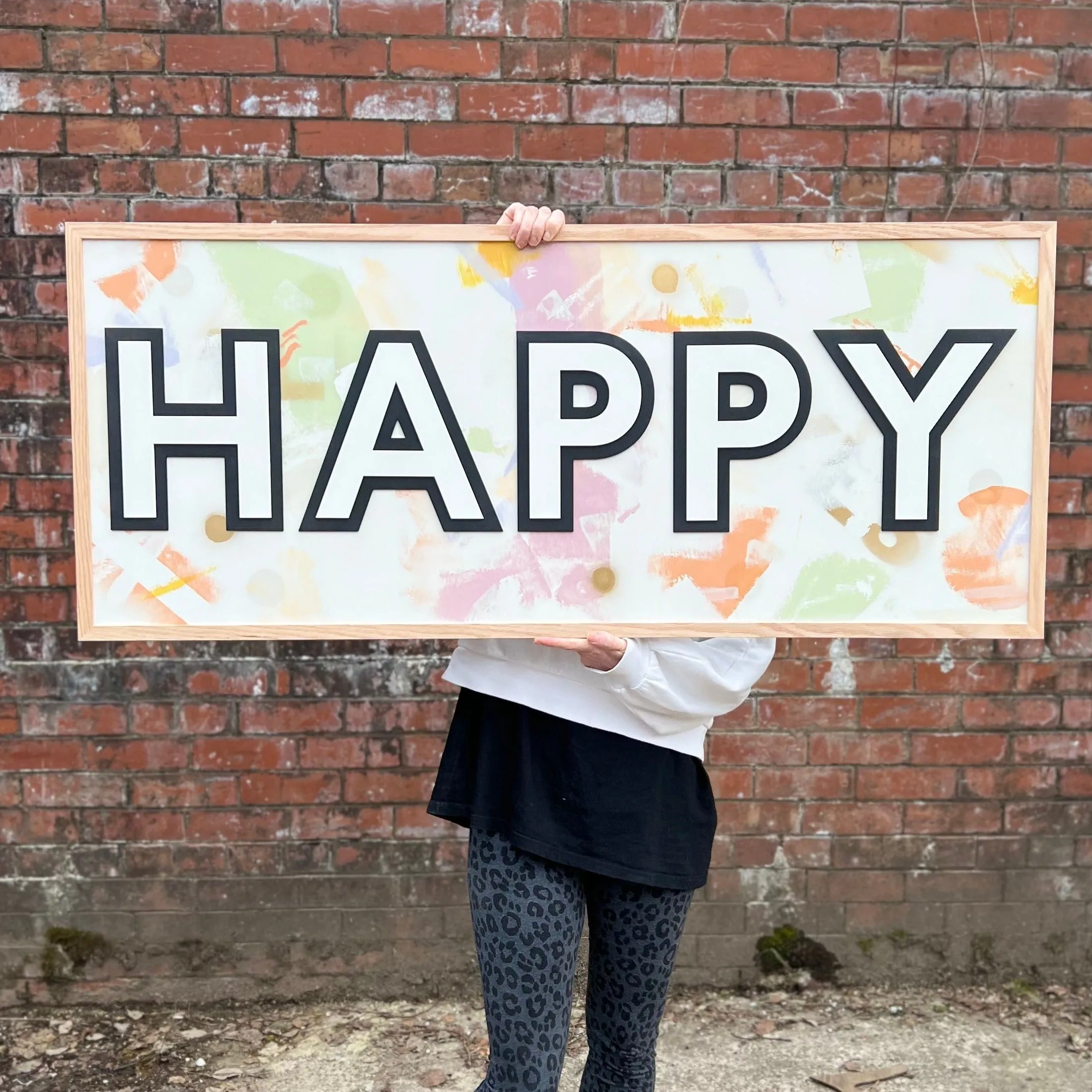 Large Paint Board Background Wooden Sign