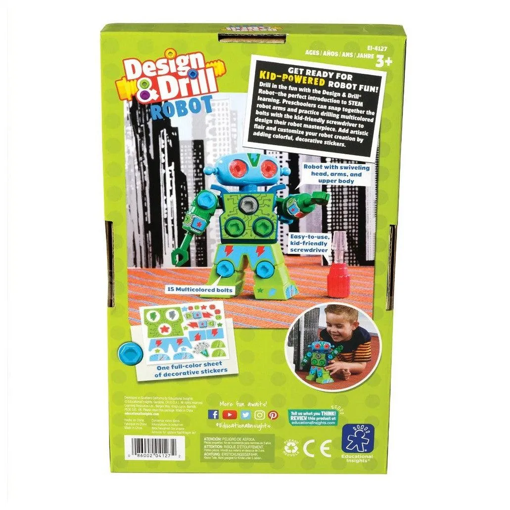Learning Resources Design And Drill Robot Multicolor