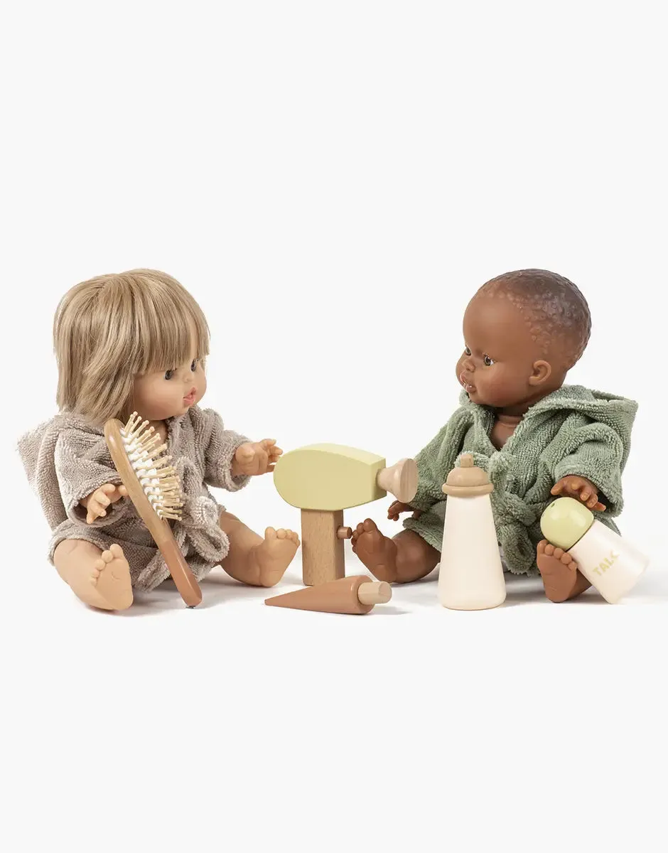 Minikane Wooden Doll Toiletry Set