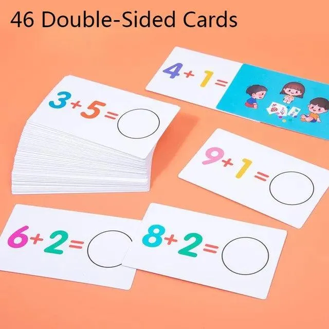 Montessori Math Wooden Toys - Addition & Subtraction Learning Set for Toddlers