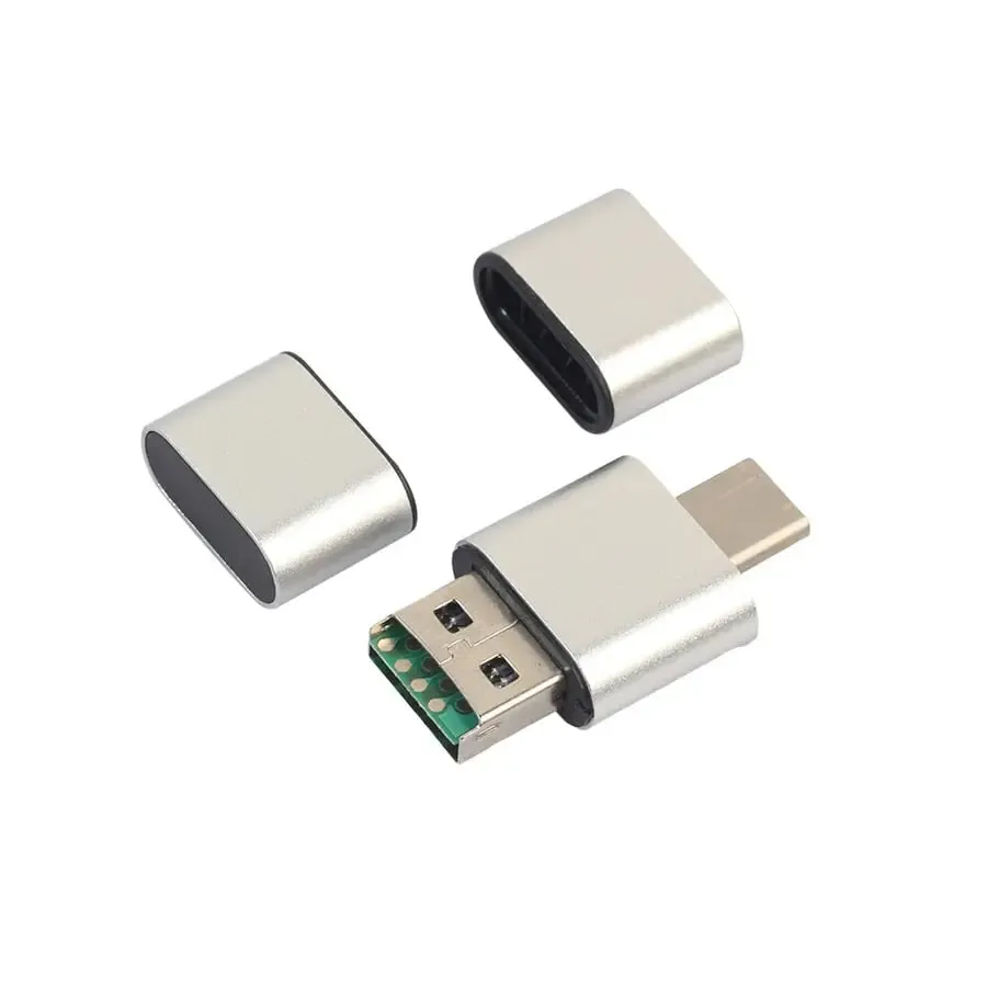 OTG Type C To USB 2.0 Micro SD TF Card Reader