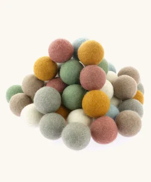 Papoose Toys 5cm Felt Earth Balls - 49 Pack