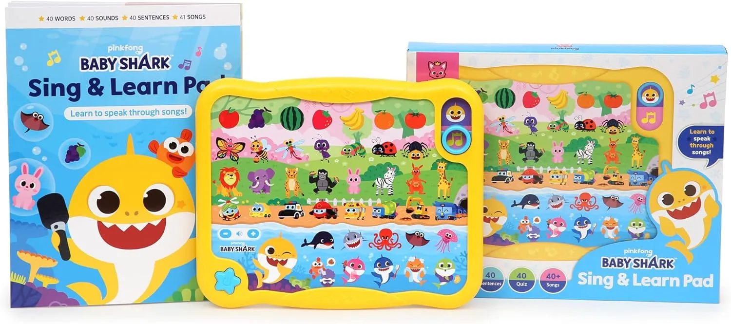Pinkfong Baby Shark Sing & Learn Pad with Lyrics Booklet