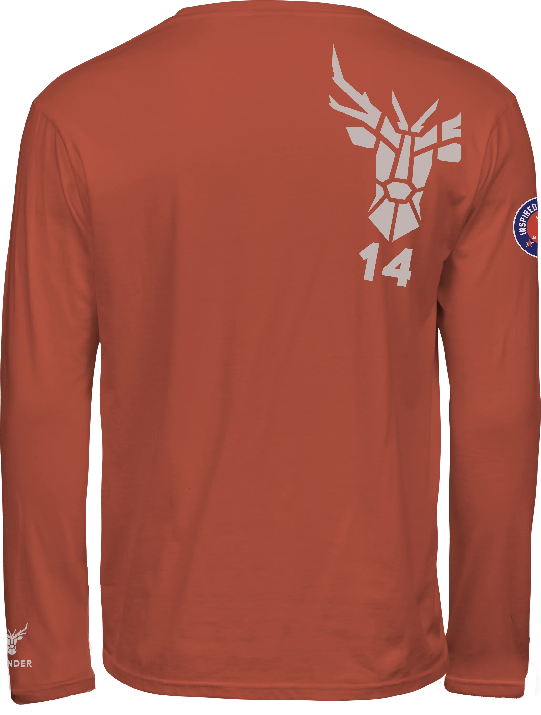 T-Shirt Langarm 14Ender Logo angeled dusty orange