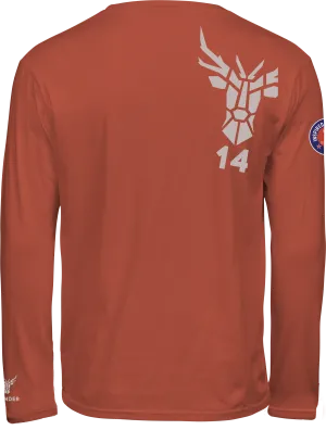 T-Shirt Langarm 14Ender Logo angeled dusty orange