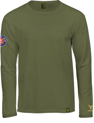 T-Shirt Langarm 14Ender Logo angeled olive